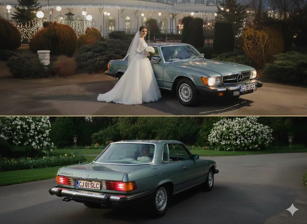 Închiriere mașină nuntă Cluj cu Mercedes-Benz 280 SLC
