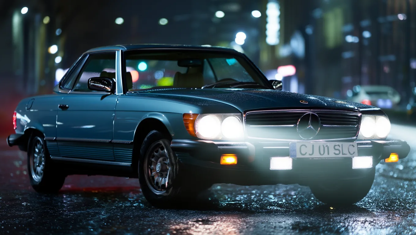 Mercedes-Benz 280 SLC la eveniment de seară în Cluj-Napoca