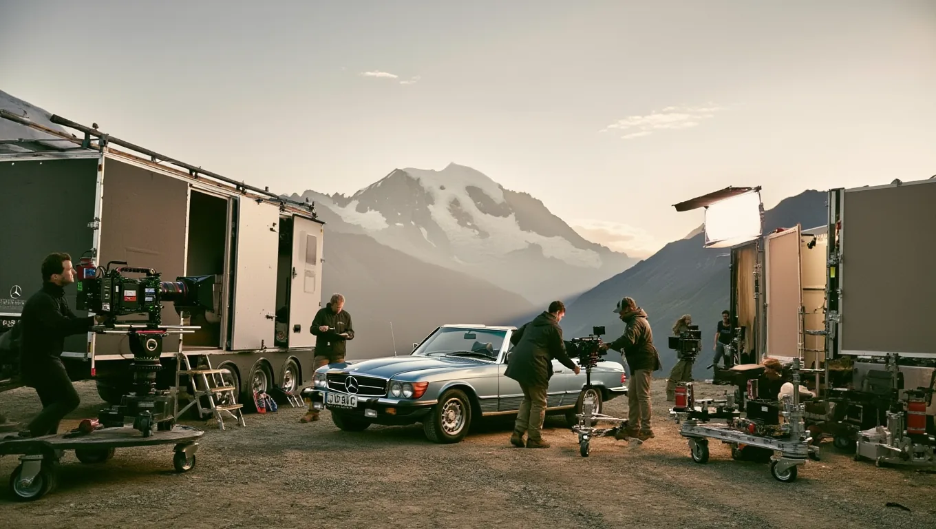 Mercedes 280 SLC pentru filmări și producții în Cluj