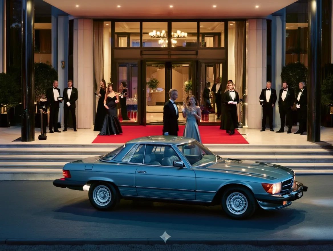Interior Mercedes-Benz 280 SLC pentru evenimente în Cluj