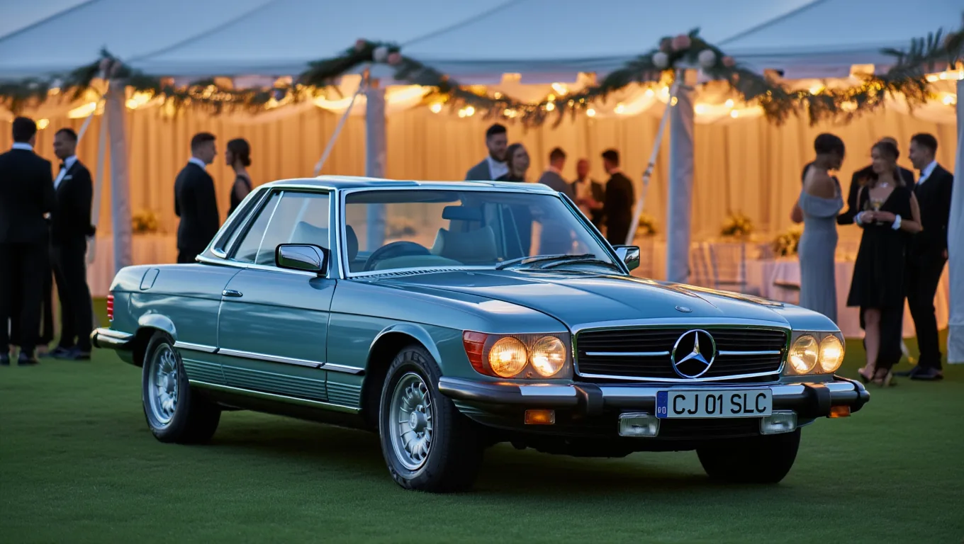 Mercedes-Benz 280 SLC pentru nuntă elegantă în Cluj