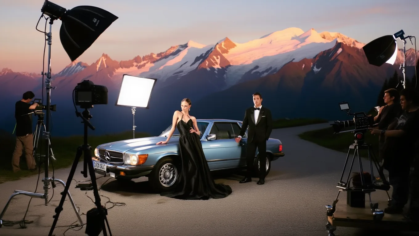 Mercedes 280 SLC pentru ședințe foto și evenimente speciale